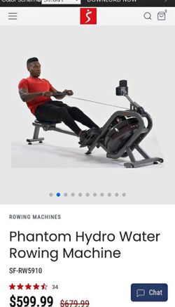 Sunny Phantom Water Rower Brand New Open Box