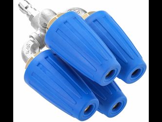 EZALOR 4-In-1 Turbo Nozzle Pressure Washer, 2.0 Orifice Quadruple Turbo Nozzle, 360° Rotating Turbo Nozzle With 1/4" Quick Connector, 4000 PSI
