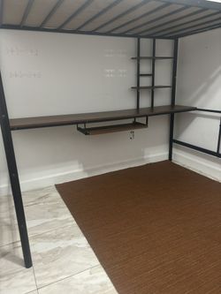 Bunk Bed With Work/book Shelves