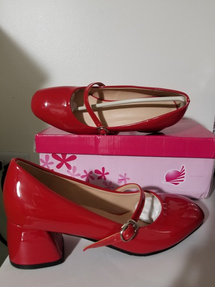 Red Patent Leather Pump's 