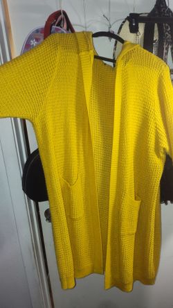 Mustard dress and cardigan