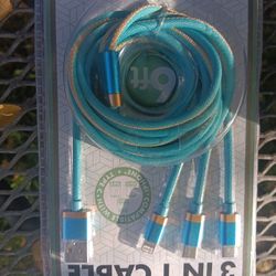 3 In One 6ft Charger Cord