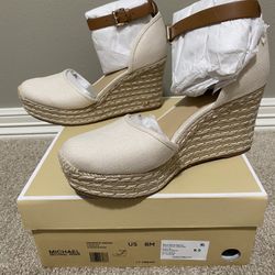 MICHAEL KORS Women's Kendrick Espadrille Wedge Sandals (size 8M)-NEW NEVER WORN