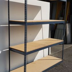 Garage Shelving 72 in W x 24 in D Boltless Rigid Shed Racks Industrial Shelves New Rivet Racking Delivery Available 