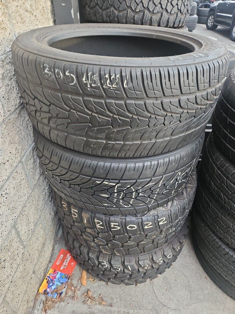 Pair Of 305/45/22 Used Tires