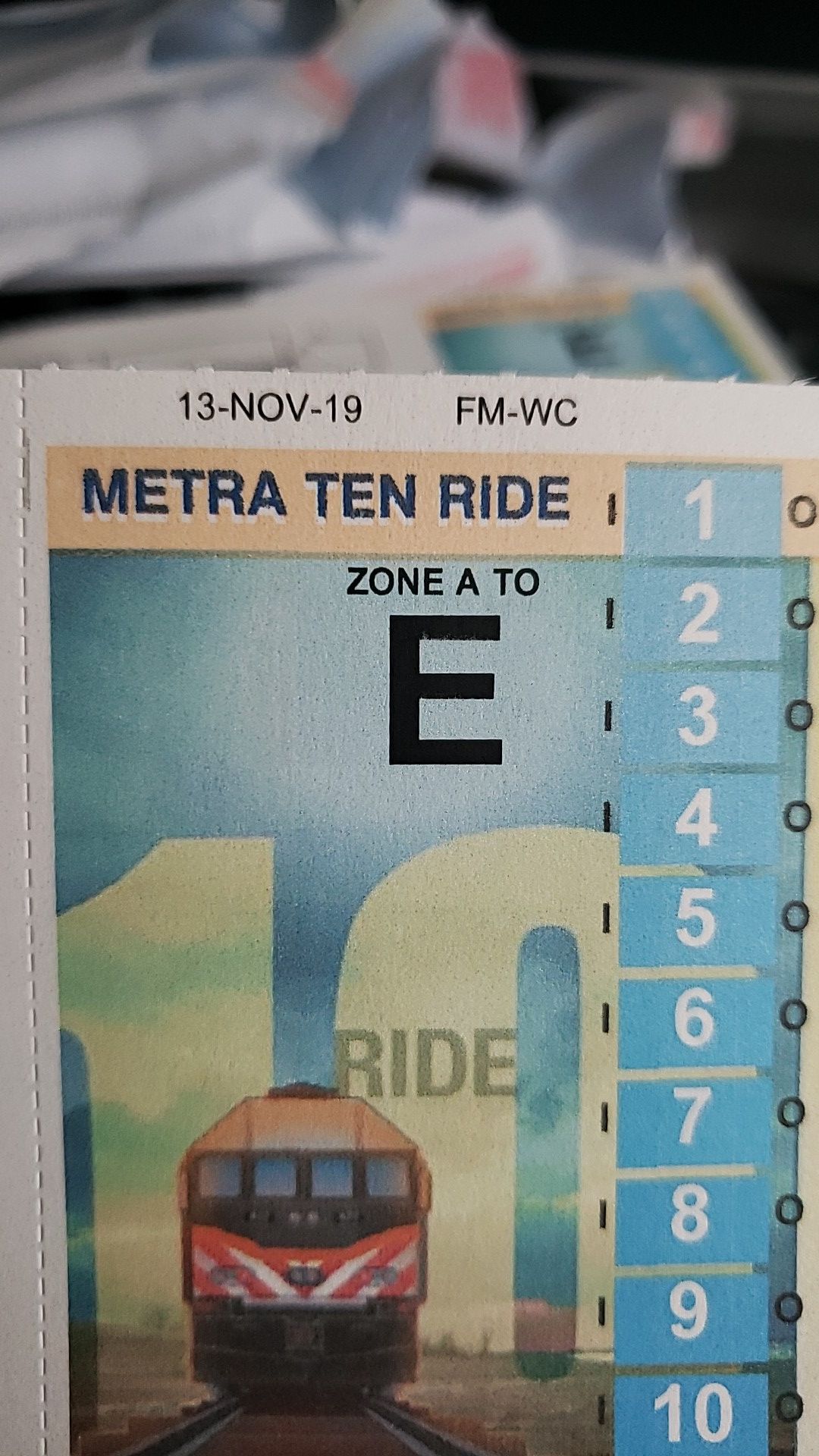 Metra 10 ride ticket available...I can give for lesser price