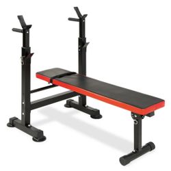 Adjustable Folding Weight Bench w/ Barbell Rack – New in Box 🏋️‍♂️💪