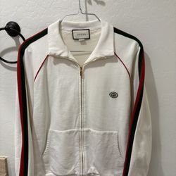 Gucci Jersey Zip Up Sweatshirt Sz XXL