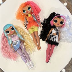 LOL OMG Dolls - Set Of 3 L.O.L.  10” Dolls