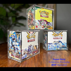 POKEMON BOOSTER BOX ACRYLIC DISPLAY CASE PROTECTOR WITH Magnetic LID