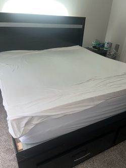 King Size Storage Bed Frame with Headboard