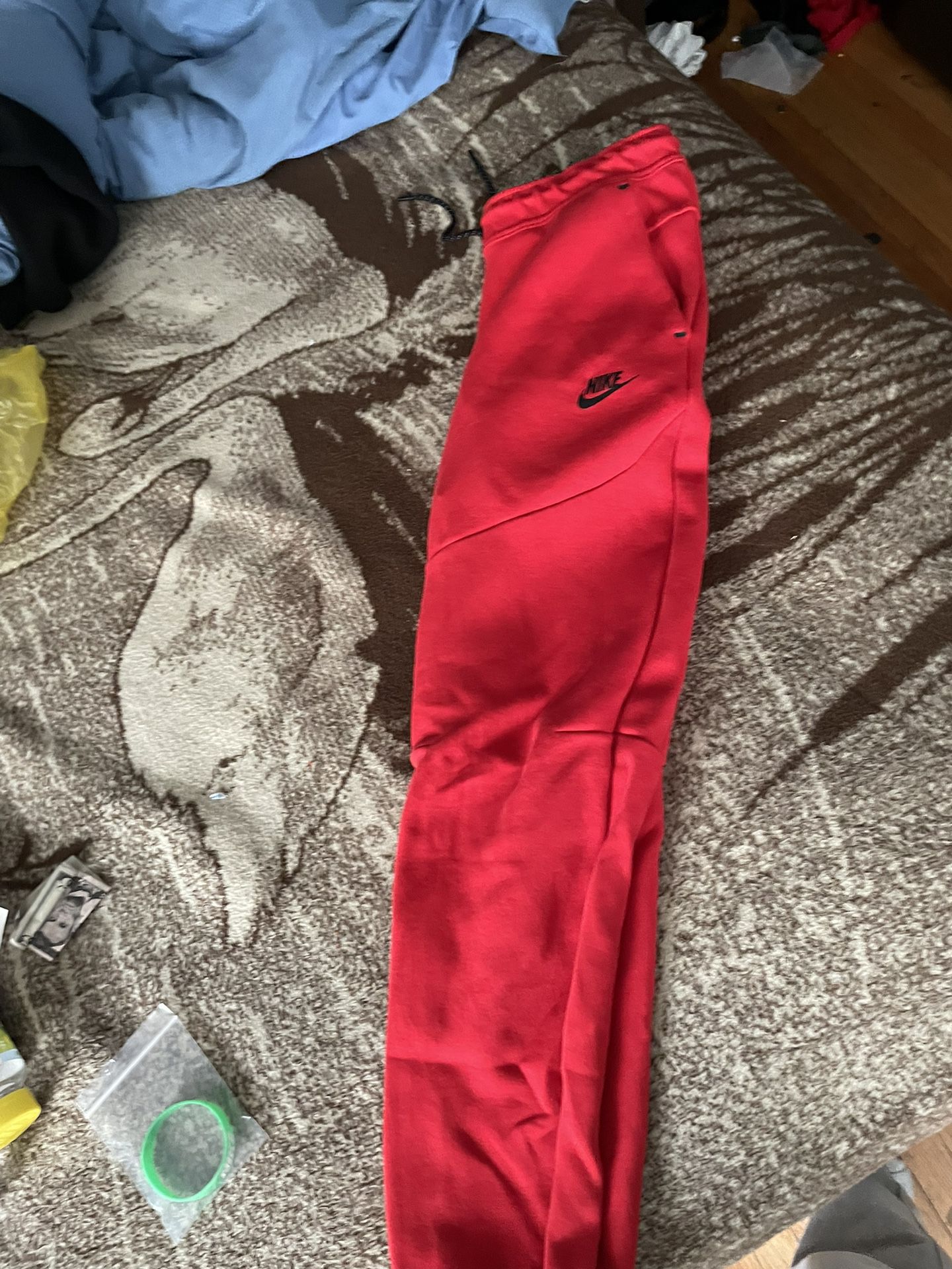 Red Nike Tech Joggers Size Small