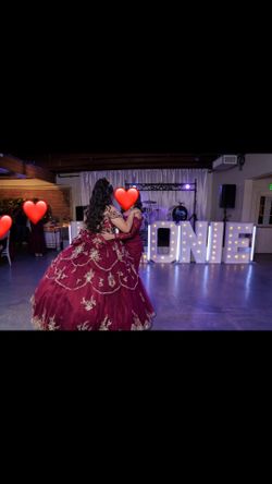 Quince/ Sweet 16 burgundy Dress 