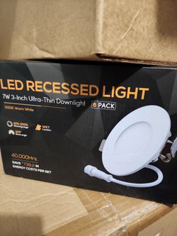 LED Recessed Light 7W 3-Inch 5 Pack