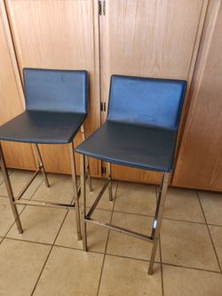 Leather Bar Stools - Crate & Barrel