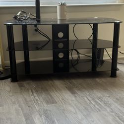 glass tv stand 