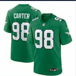 Jalen Carter Kelly Green Alternate Game Jersey LG