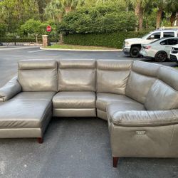 🛋️ Sectional Couch/Sofa - Recliners - Leather - Gray - Delivery Available 🚛