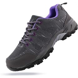 JABASIC Women Hiking Shoes Breathable Mesh Athletic Outdoor Sneakers