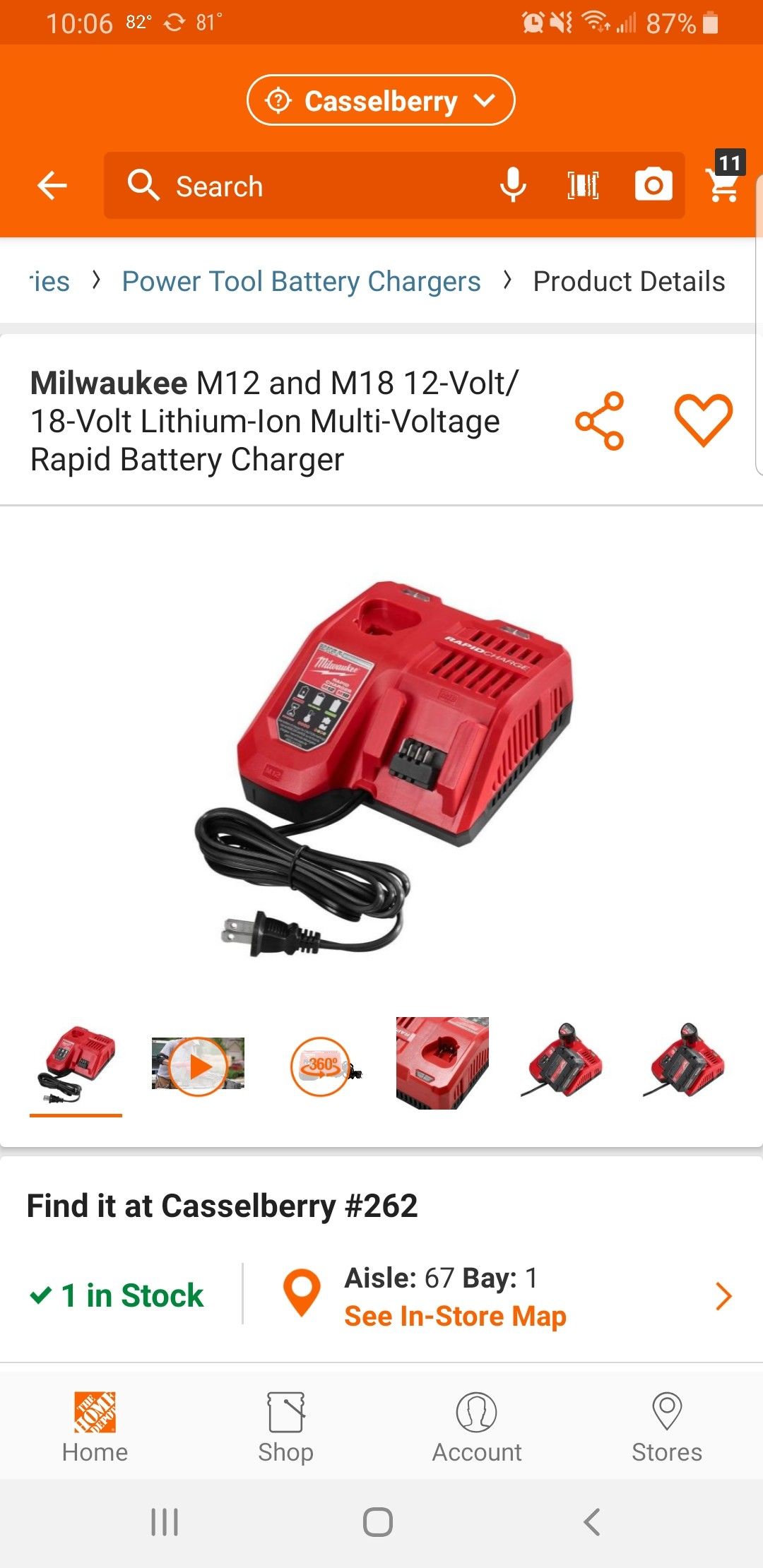 Milwaukee M12 and M18 rapid charger brand new