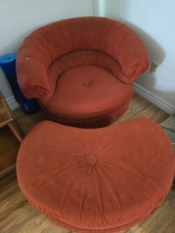 Chair with ottoman