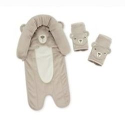 Head Support and Strap Covers For Baby Carseat 