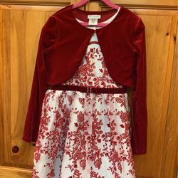 Holiday Dress Girls Size 10 Like New