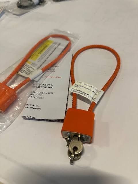 Orange Metal Safety Gun Lock