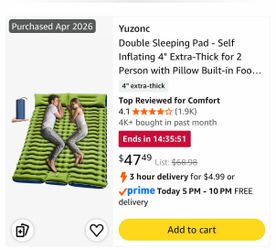 2 person sleeping pad