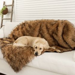 PupProtector Waterproof Throw Blanket - Sable Tan, Large (80”L X 62”W)