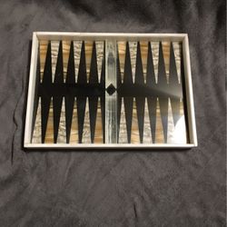 Vintage Inlaid Marble Backgammon Board
