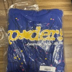 Sp5der TC blue sp5der hoodie size medium