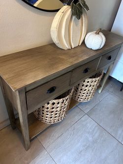 Farmhouse Driftwood Design Console