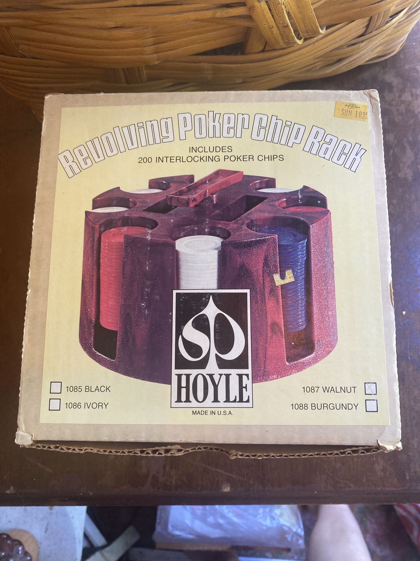 Vintage Hoyle Pocker Chip Rack with Chips