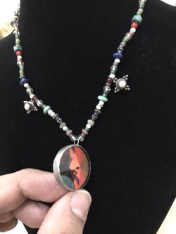 925 silver and beads necklace