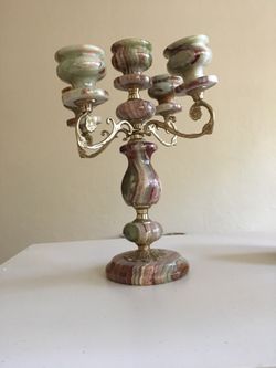 5 candle holder- pure onyx