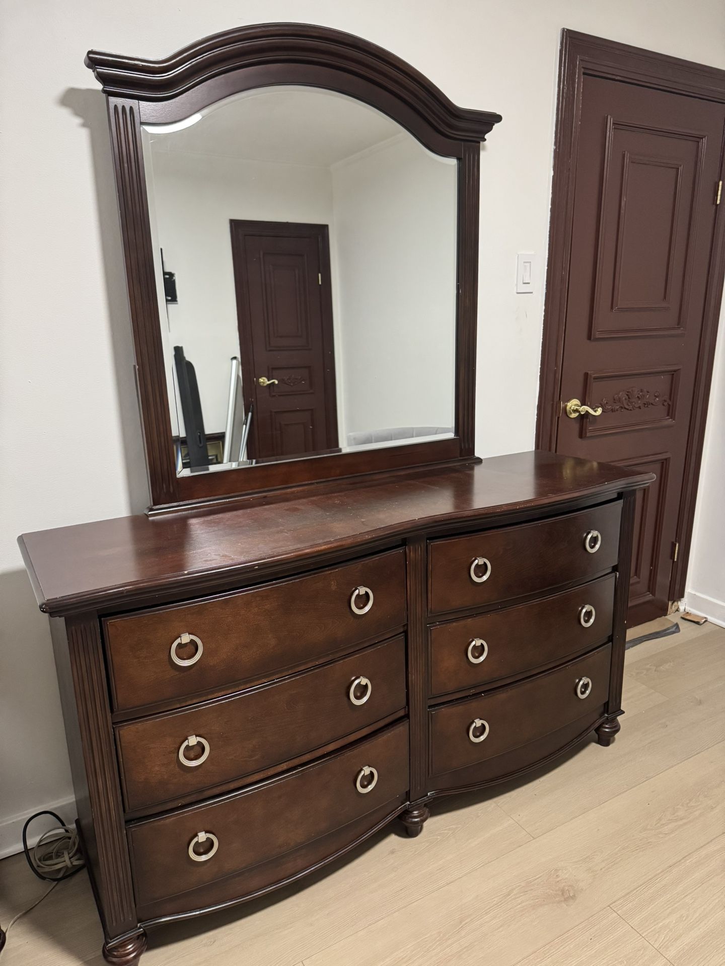 Dresser w/Mirror and 2 Nightstands