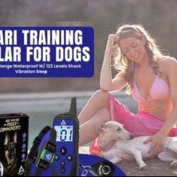 AZARI  Dog Training Collar 4 Large medium Small Dogs with Remote & Clicker Shock Vibration Beep
