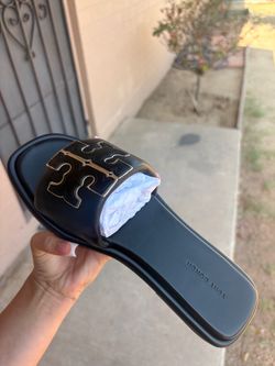 Tory Burch Slides Black & Gold