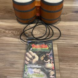 Nintendo GameCube Donkey Kong Jungle Beat Case & Bongos 