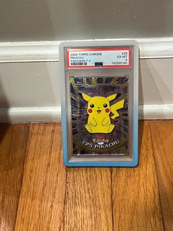 2000 TOPPS CHROME POKEMON T.V. #25 PIKACHU PSA 6