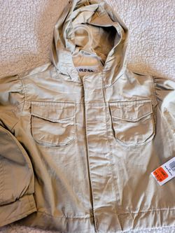 Old Navy Toddler Girls' Tan Cargo Jacket (Size 3T)- Brand New