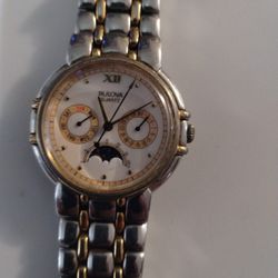  Bulova Men’s Day Date Moon Phase Calendar Quartz Watch