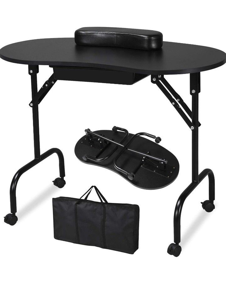 Yaheetech 37-inch Portable & Foldable Manicure Table