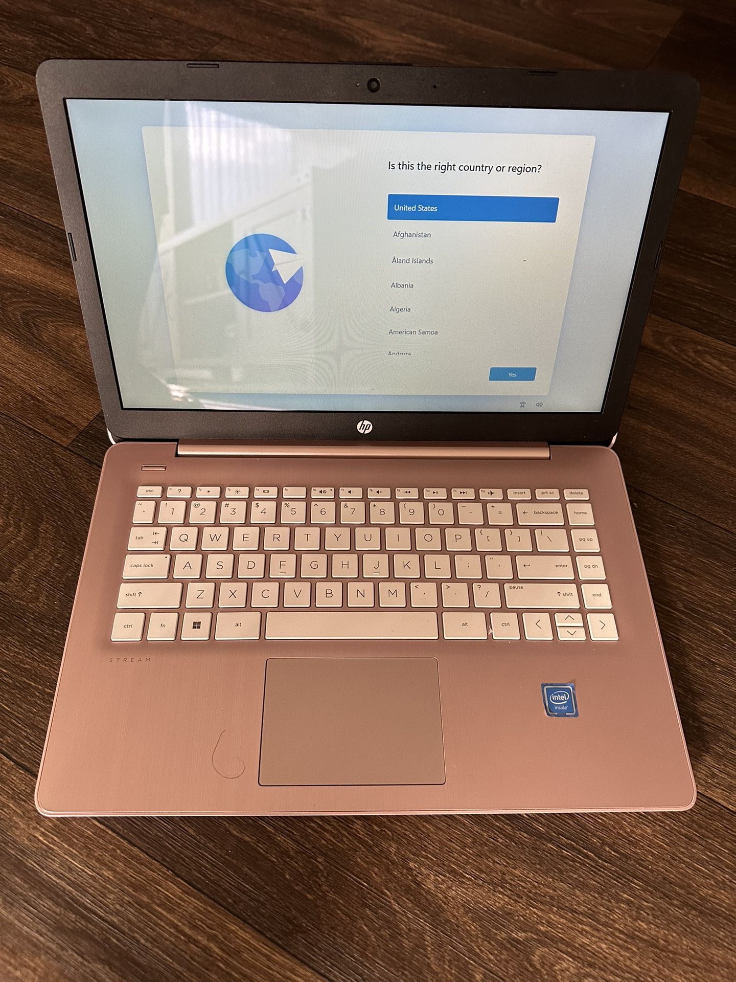 HP 14 Rose Gold Pink touchscreen laptop