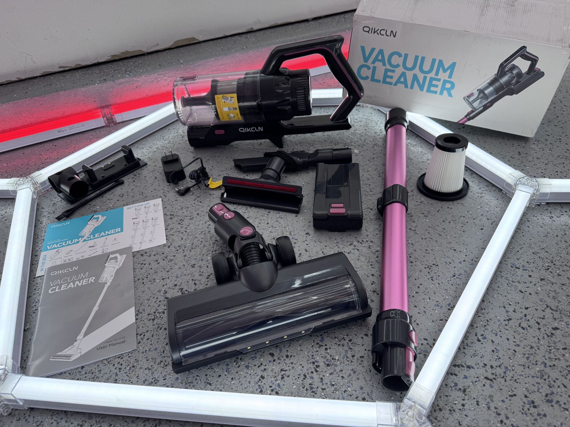 Brand New Cordless Vacuum Cleaner, 23000pa Powerful Lightweight Stick Vac with LED Headlights, 45 Minutes Runtime, 3 Modes, Handheld Vacuums for Home,