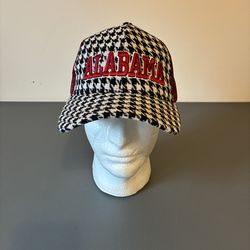Alabama Houndstooth Crimson Tide Mesh Trucker Hat One Size Adjustable Snap Back