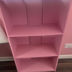 3-tier Shelf Pink Bookcase 