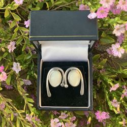 950 French Silver & Moonstone Earrings