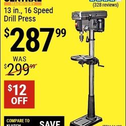 Harbor Freight- Central Machinery Floor Drill Press 